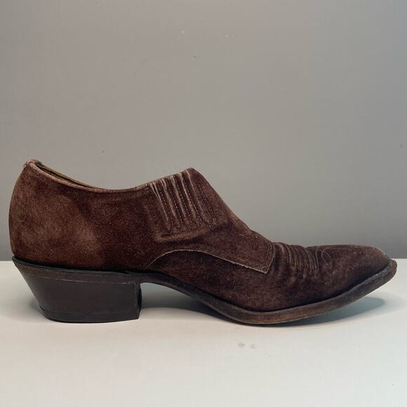Nocona Vintage 90's Women's Brown Suede Ankle Boot Size 7C - Picture 4 of 10
